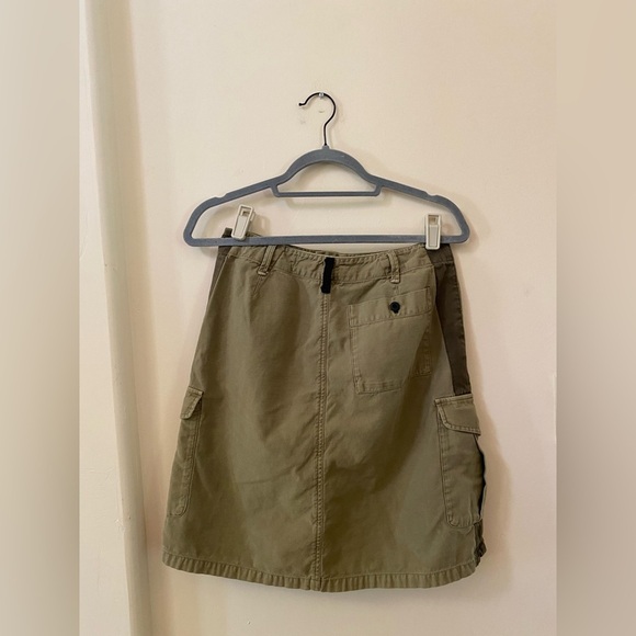 Rag & Bone Army Green Striped Cotton Canvas Utility Cargo Skirt Size 28 - Picture 12 of 12